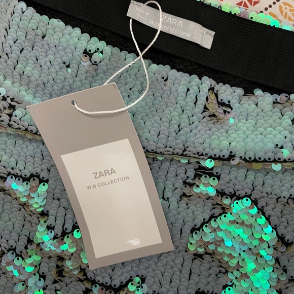 Zara Reversible Sequins Mini Skirt - Picture 3 of 9